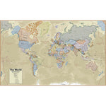 Hemispheres® Boardroom Series World Laminated Wall Map, 38" x 61" (RWPHM03)