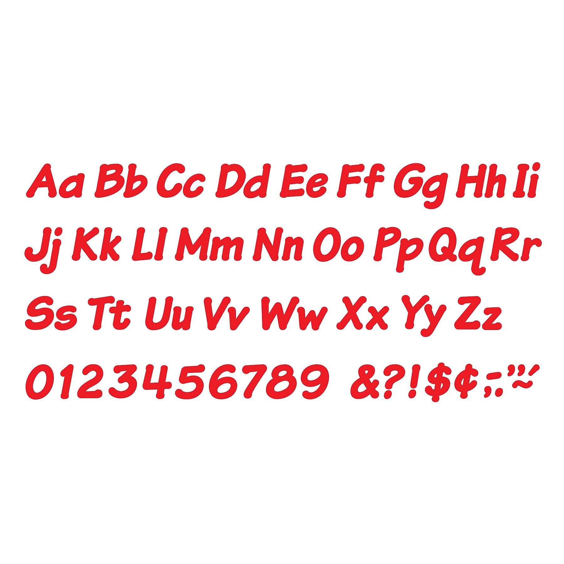 TREND 4" Italic Combo Ready Letters, Red, 193/Pack, 3 Packs (T-2700-3)
