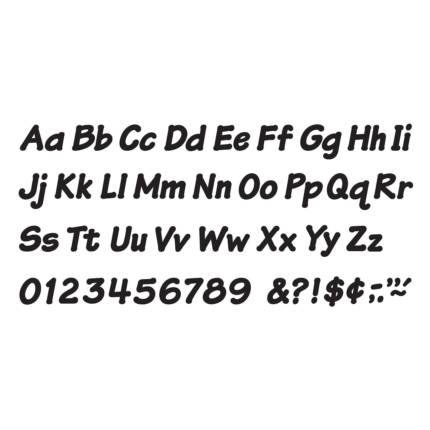 TREND Italic Uppercase/Lowercase Combo Pack (EN/SP) Ready Letters, Black, 193/Pack, 3 Packs (T-2703-3)