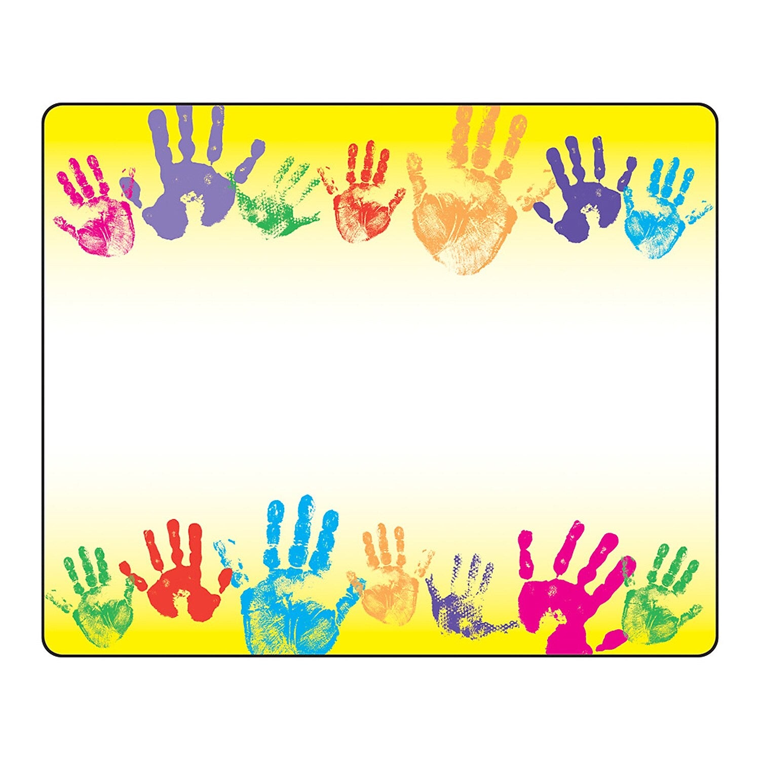 TREND Rainbow Handprints Terrific Labels, 2.5" x 3", 36 Per Pack, 6 Packs (T-68005-6)