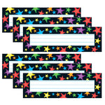 TREND Gel Stars Desk Toppers Nameplates, 2.875" x 9.5", 36 Per Pack, 6 Packs (T-69040-6)