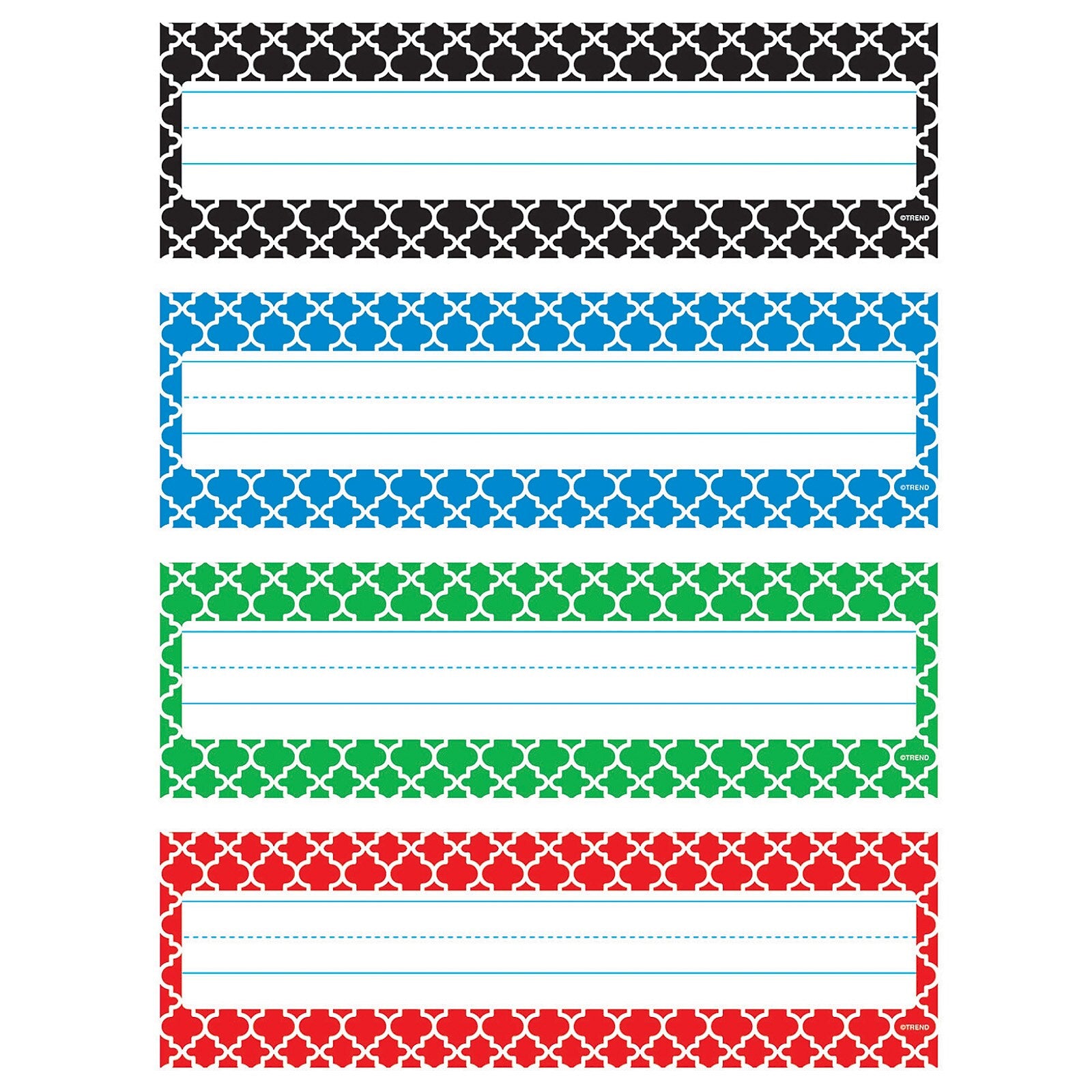 TREND Moroccan Desk Toppers® Nameplates Variety Pack, 2.875" x 9.5", 32 Per Pack, 6 Packs (T-69950-6)