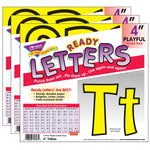TREND 4" Playful Uppercase/Lowercase Combo Pack (EN/SP) Ready Letters, Yellow, 216/Pack, 3 Packs (T-79743-3)