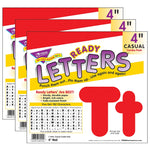 TREND 4" Uppercase/Lowercase Combo Pack Ready Letters, Red, 182/Pack, 3 Packs (T-79902-3)