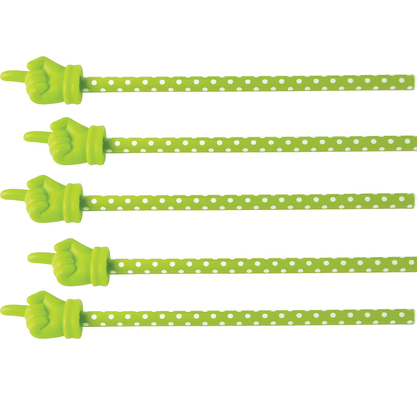 Teacher Created Resources Lime Polka Dots Hand Pointer, Pack of 5 (TCR20679-5)