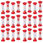 Teacher Created Resources 1 Minute Mini Sand Timer, Red, 4 Per Pack, 6 Packs (TCR20753-6)