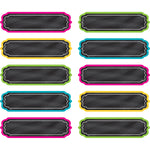 Teacher Created Resources Chalkboard Brights Labels, 5.25" x 1.5", 30 Per Pack, 3 Packs (TCR20871-3)