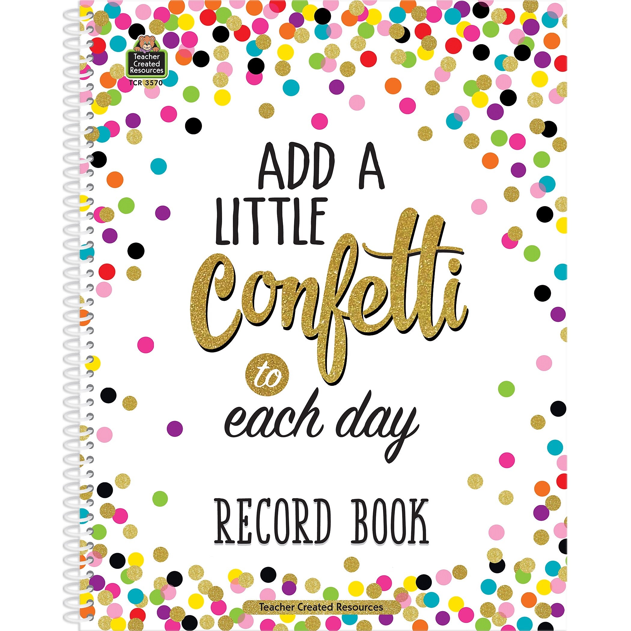 Teacher Created Resources Confetti Record Book, Pack of 3 (TCR3570-3)