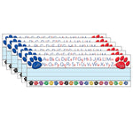 Teacher Created Resources Colorful Paw Prints Left/Right Alphabet Nameplates, 3.5" x 11.5", 36 Per Pack, 6 Packs (TCR4040-6)