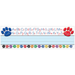 Teacher Created Resources Colorful Paw Prints Left/Right Alphabet Nameplates, 3.5" x 11.5", 36 Per Pack, 6 Packs (TCR4040-6)