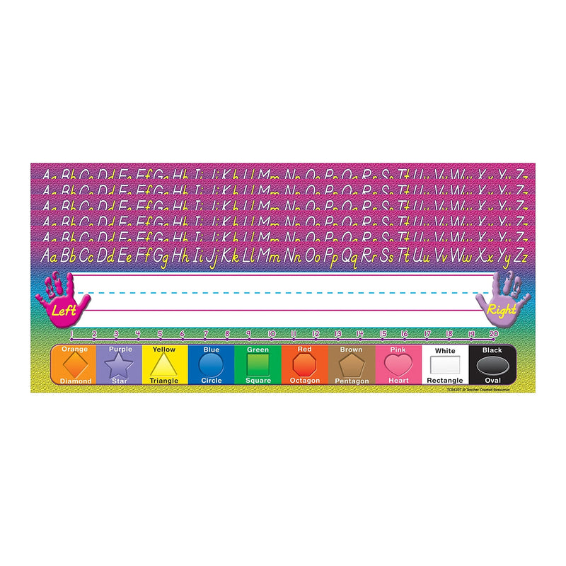 Teacher Created Resources Modern Printing Flat Nameplates, 3.5" x 11.5", 36 Per Pack, 6 Packs (TCR4307-6)