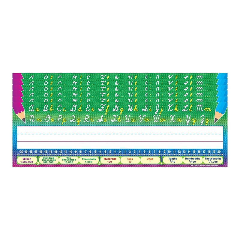 Teacher Created Resources Cursive Writing Nameplates, 3.5" x 11.5", 36 Per Pack, 6 Packs (TCR4308-6)