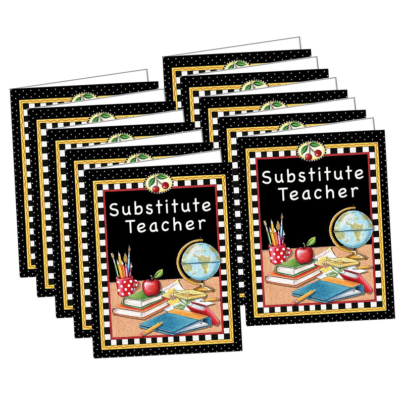 Teacher Created Resources Mary Engelbreit Substitute Teacher Pocket Folder, Pack of 10 (TCR4834-10)