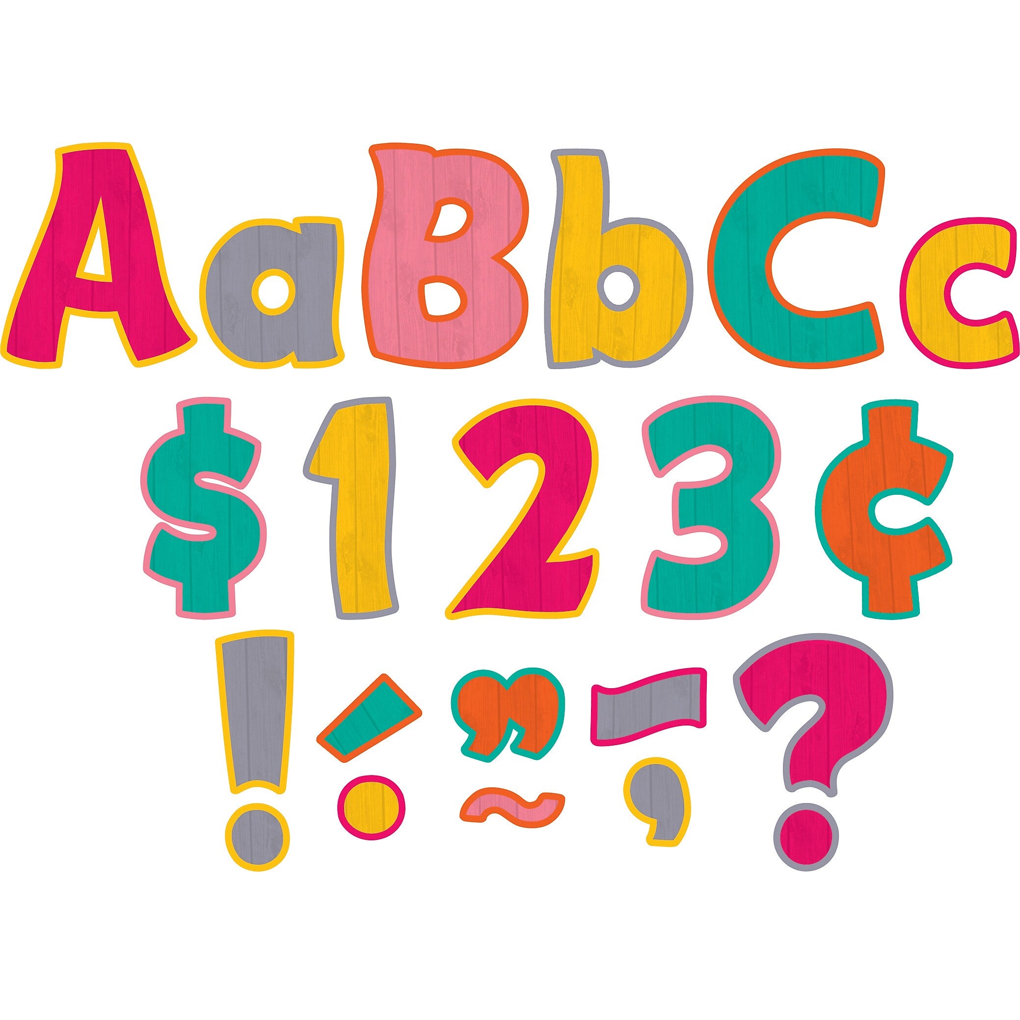 Teacher Created Resources 4" Funtastic Font Letters Combo Pack, Tropical Punch, 208 Pieces/Pack, 3 Packs (TCR5579-3)