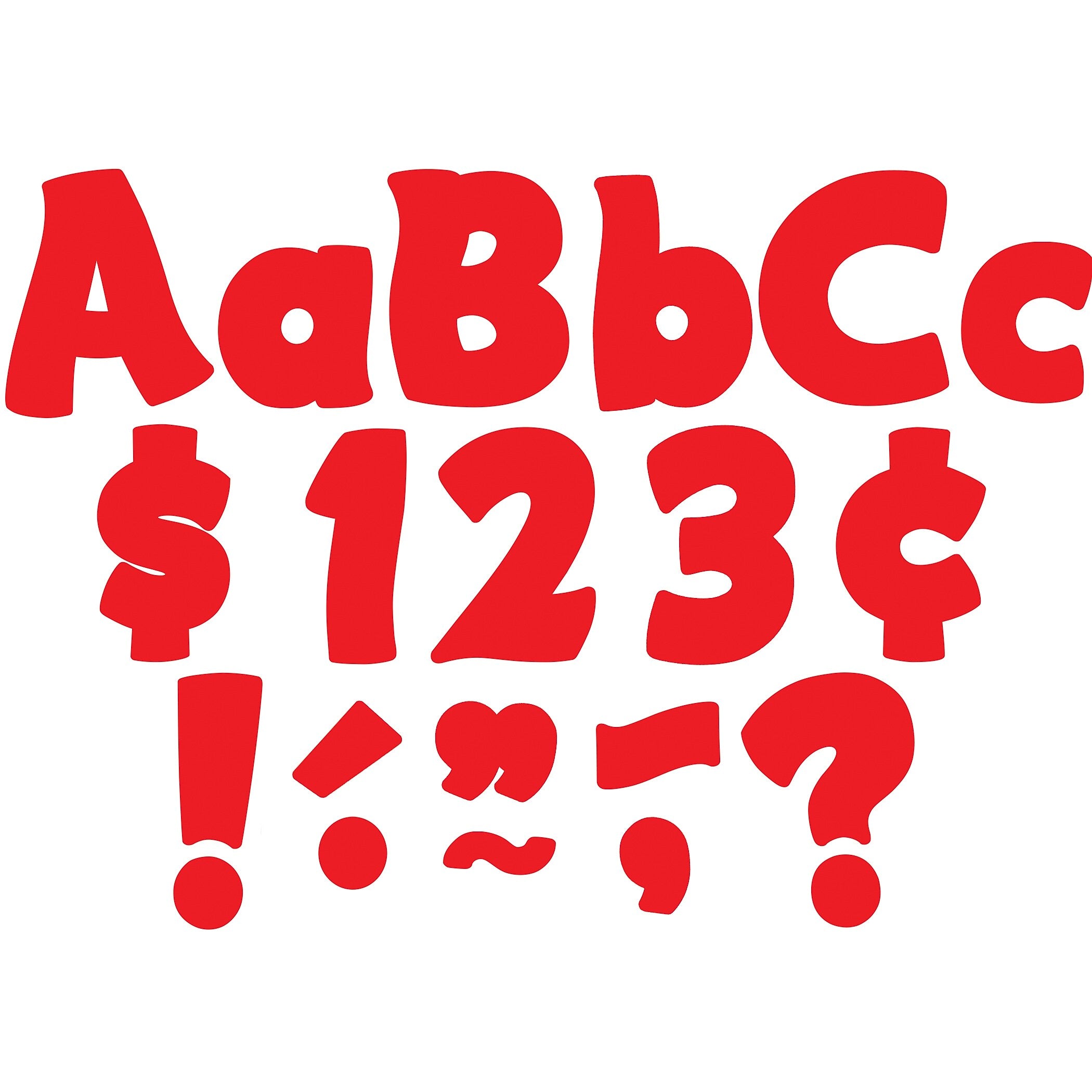 Teacher Created Resources 4" Funtastic Font Letters Combo Pack, Red, 208 Pieces/Pack, 3 Packs (TCR5821-3)