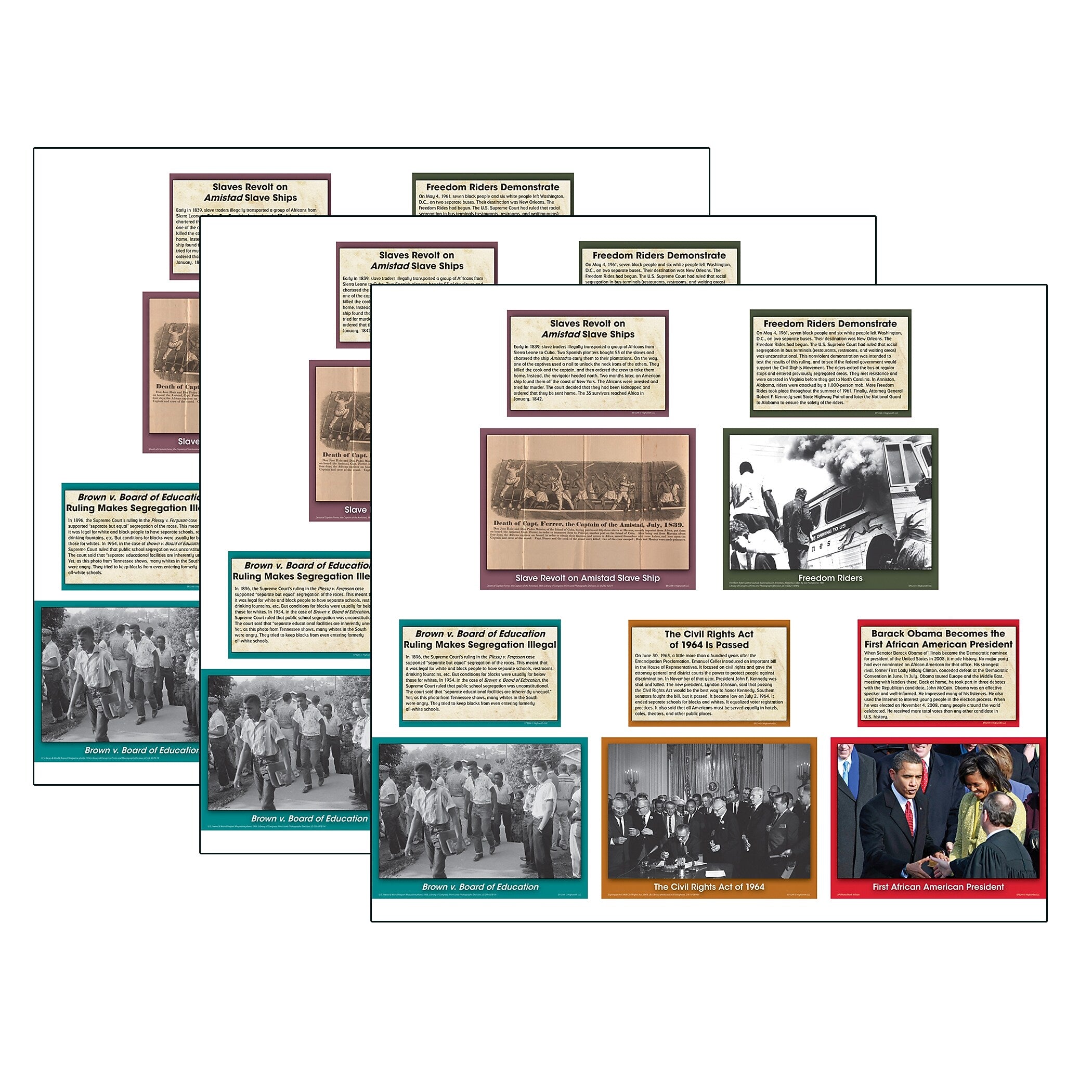 Teacher Created Resources Black History Events Accents, 48 Per Pack, 3 Packs (TCR63244-3)