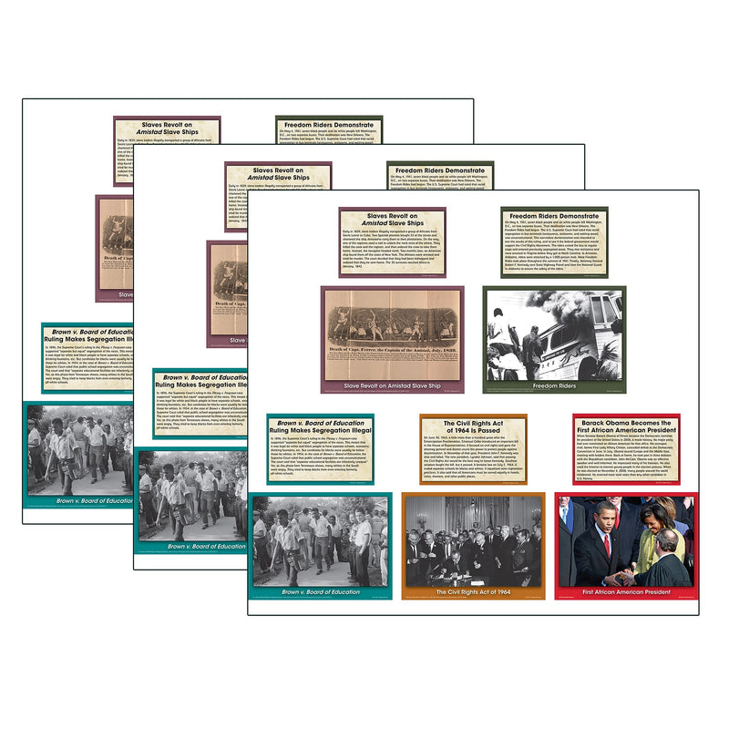 Teacher Created Resources Black History Events Accents, 48 Per Pack, 3 Packs (TCR63244-3)