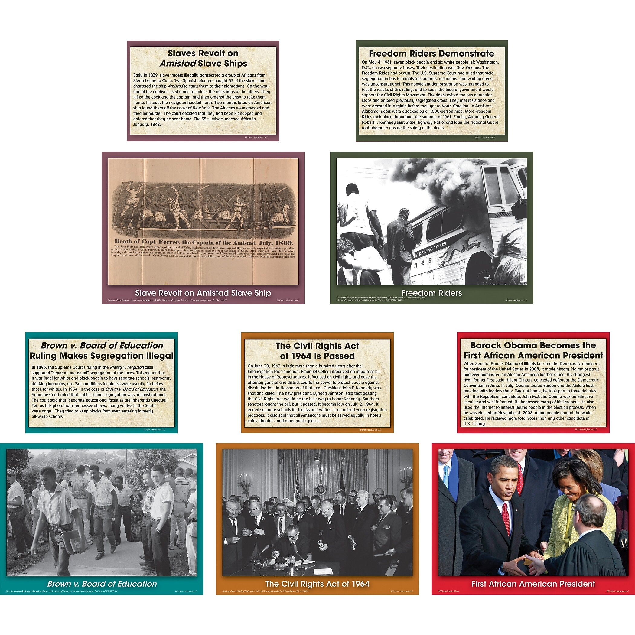 Teacher Created Resources Black History Events Accents, 48 Per Pack, 3 Packs (TCR63244-3)