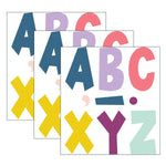 Teacher Created Resources® Oh Happy Day 7" Fun Font Letters, Assorted Colors, 120 Per Pack, 3 Packs (TCR70100-3)