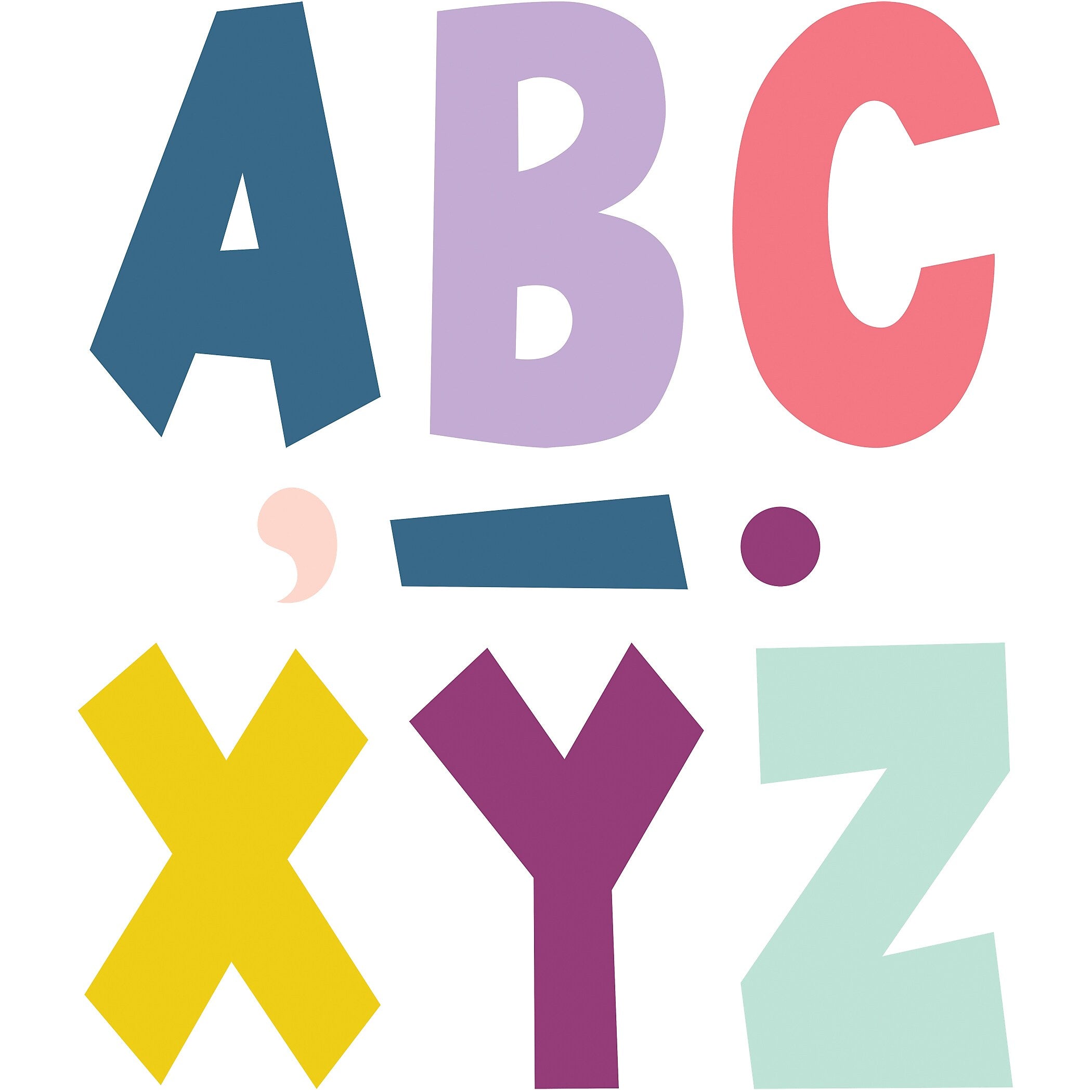 Teacher Created Resources® Oh Happy Day 7" Fun Font Letters, Assorted Colors, 120 Per Pack, 3 Packs (TCR70100-3)