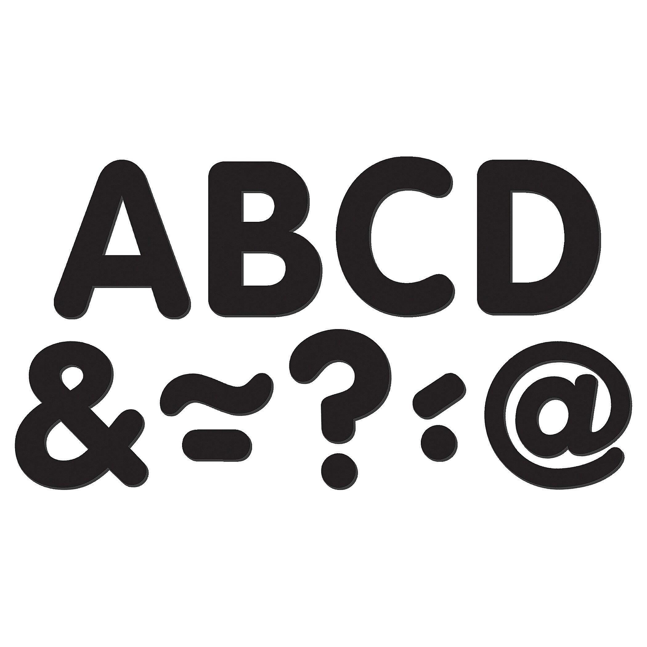 Teacher Created Resources 2" Magnetic Classic Letters, Black, 87 Pieces/Pack, 3 Packs (TCR77188-3)