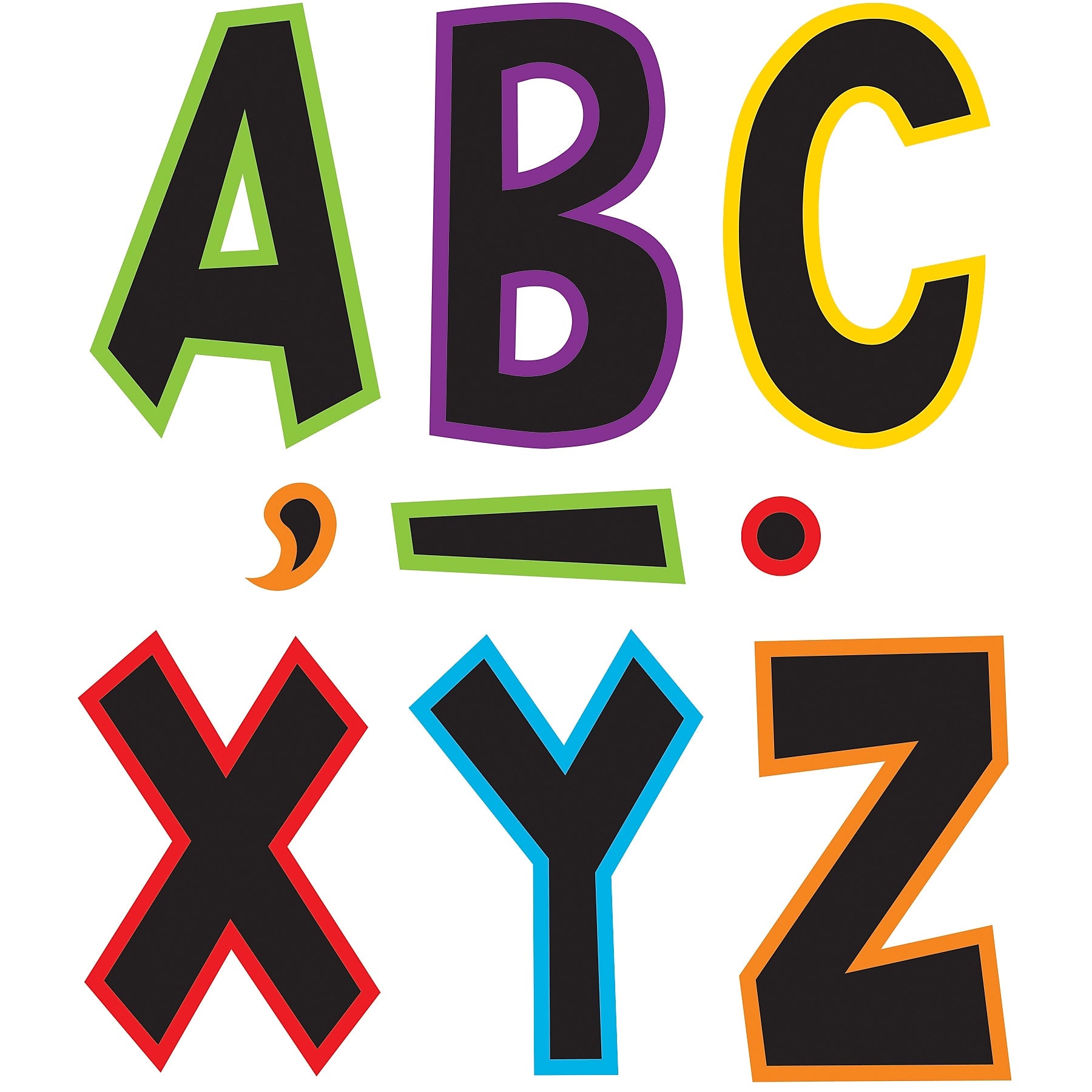 Teacher Created Resources 7" Fun Font Letters, Electric Bright Colors, 120 Pieces/Pack, 3 Packs (TCR77282-3)
