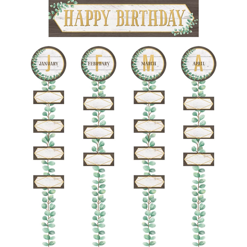 Teacher Created Resources Eucalyptus Happy Birthday Bulletin Board Set, 70/Set (TCR8473)