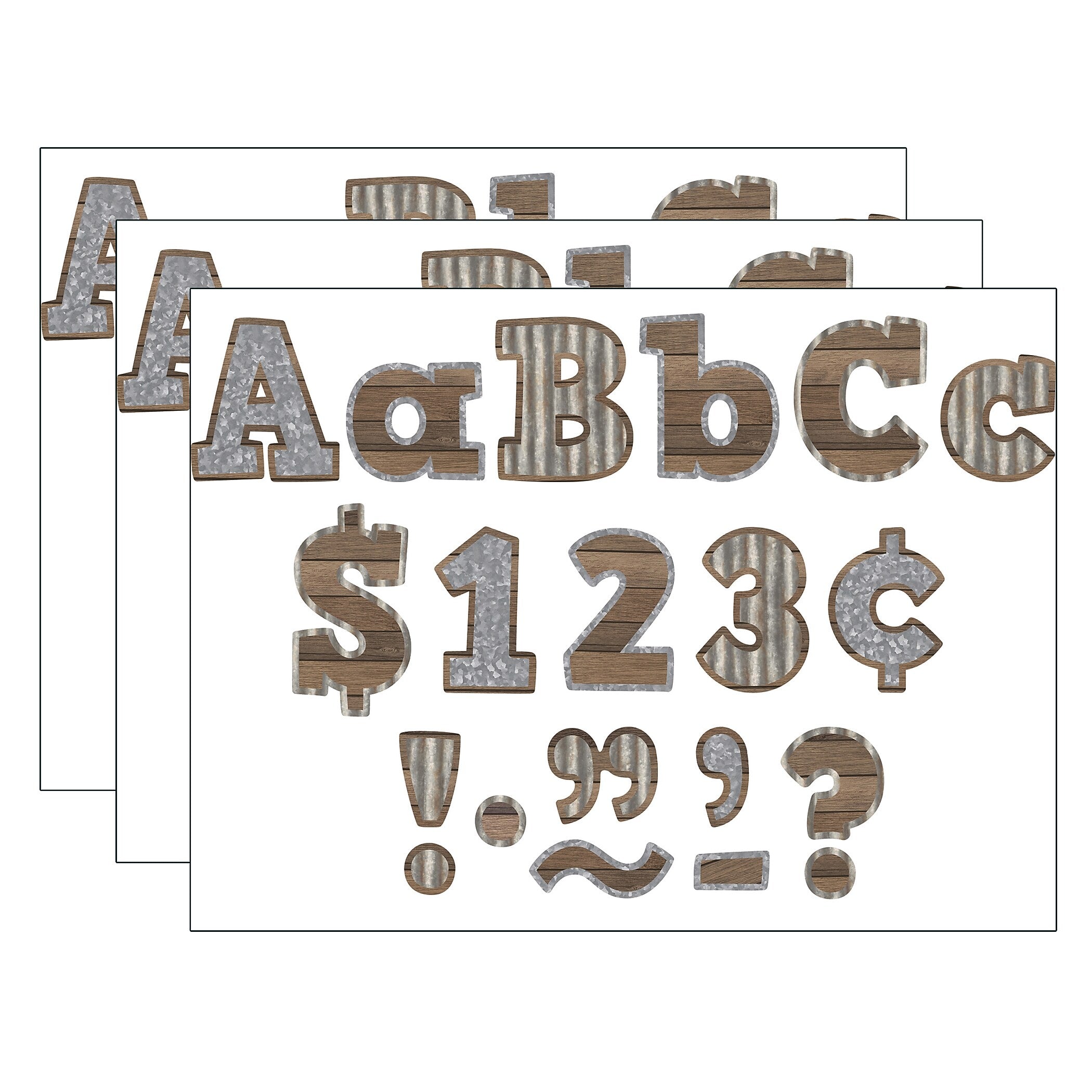 Teacher Created Resources 4" Bold Block Letters Combo Pack, Home Sweet Classroom, 230 Characters/Pack, 3 Packs (TCR8826-3)