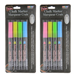 Marvy Uchida Chalk Markers, Extra Fine Tip, Assorted, 4/Pack, 2 Packs (UCH4854A-2)