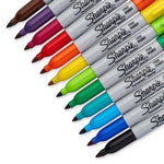 Sharpie Permanent Marker, Fine Tip, Assorted, 12/Pack (30075/30072)