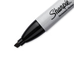 Sharpie Tank Permanent Marker, Chisel Tip, Black, 12/Pack (38201)