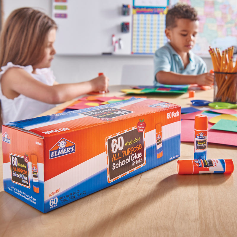 Elmer's All Purpose School Glue Sticks, 0.24 oz., 60/Pack (E501)