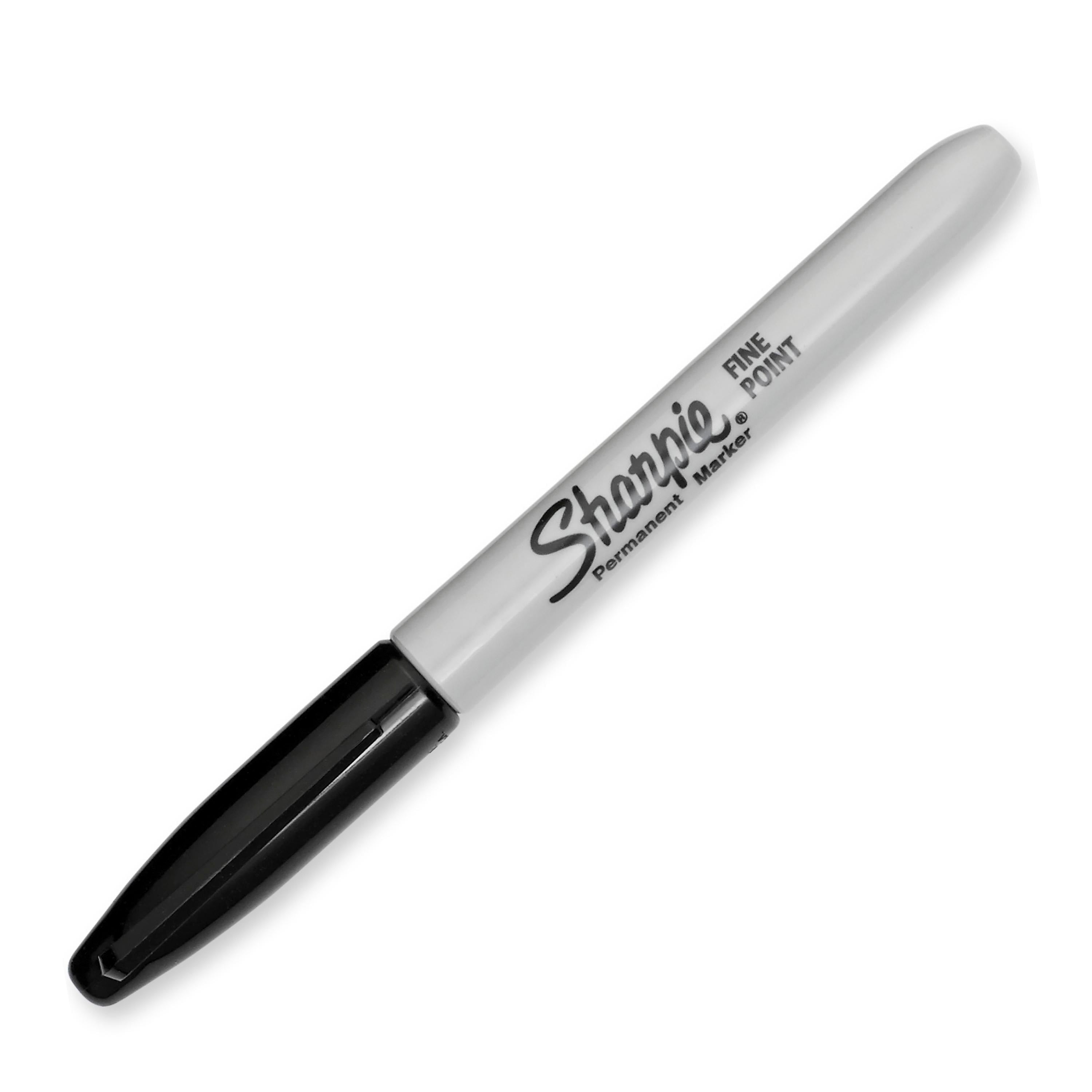 Sharpie Permanent Marker, Fine Tip, Black, 12/Pack (30001)