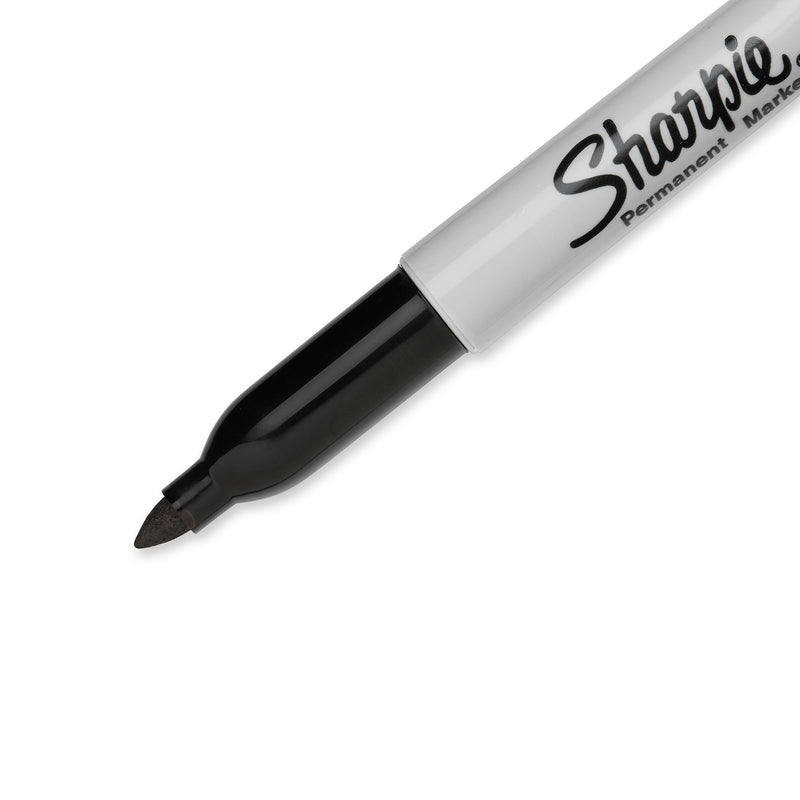 Sharpie Permanent Marker, Fine Tip, Black, 12/Pack (30001)