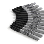 Sharpie Permanent Marker, Fine Tip, Black, 12/Pack (30001)