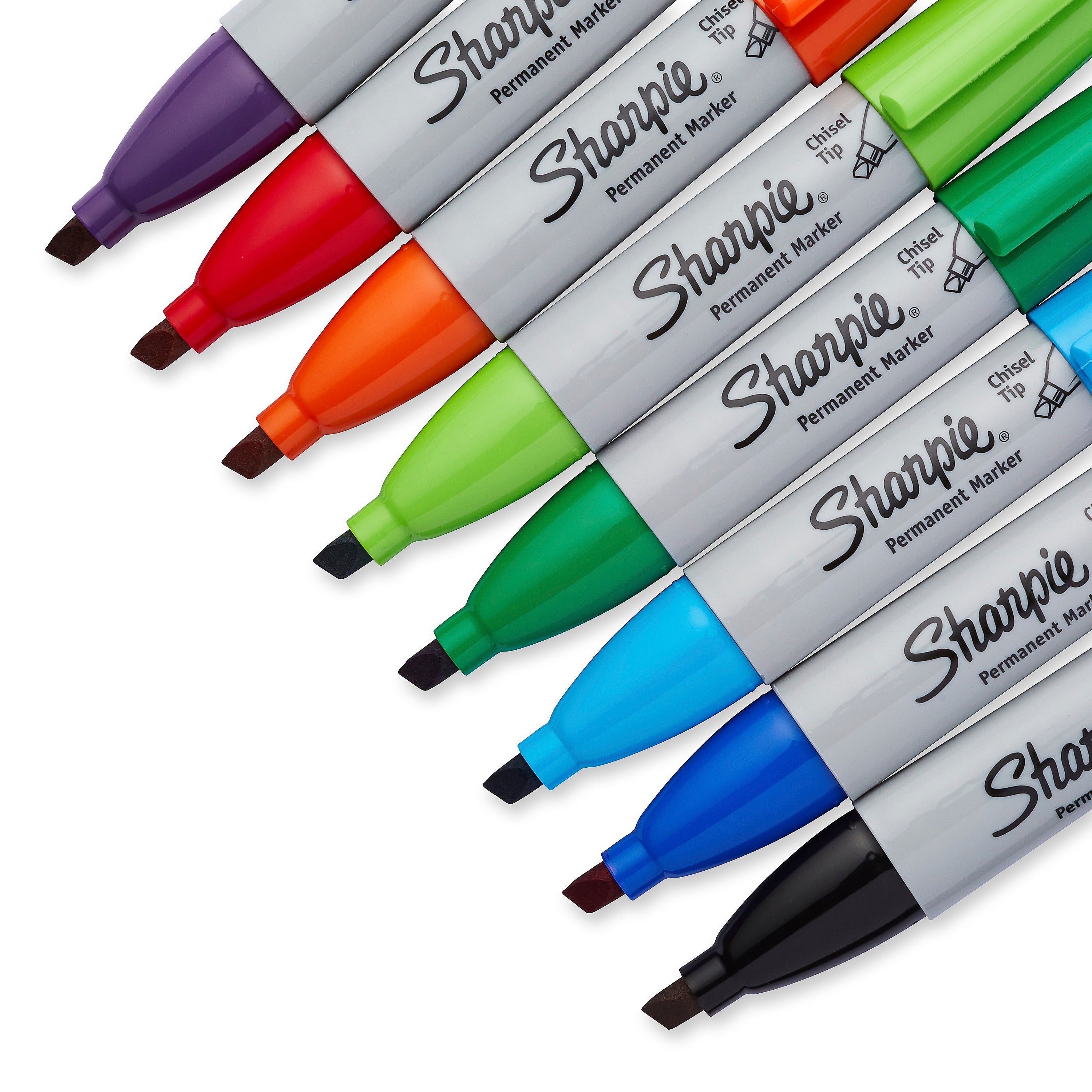 Sharpie Tank Permanent Marker, Chisel Tip, Assorted, 8/Pack (38250PP)