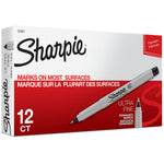 Sharpie Permanent Marker, Ultra Fine Tip, Black, 12/Pack (37001)