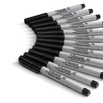 Sharpie Permanent Marker, Ultra Fine Tip, Black, 12/Pack (37001)