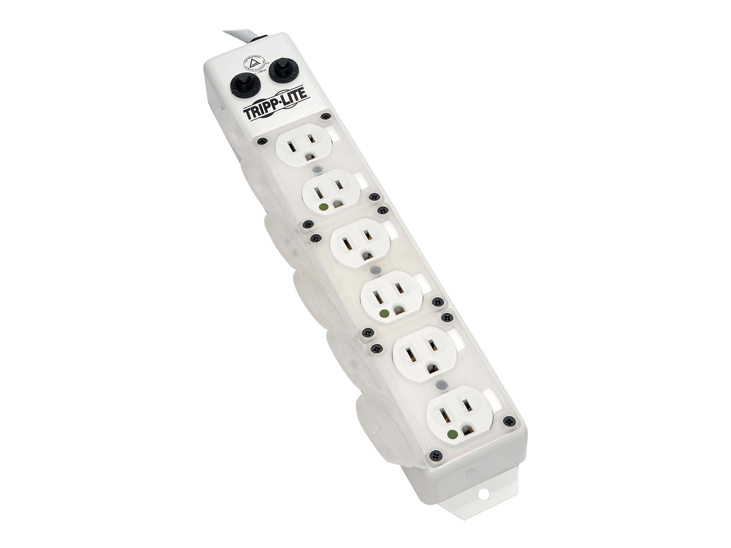 Tripp Lite Safe IT 6 Outlet Power Strip, 15', White (PS-615-HG-OEMRA)