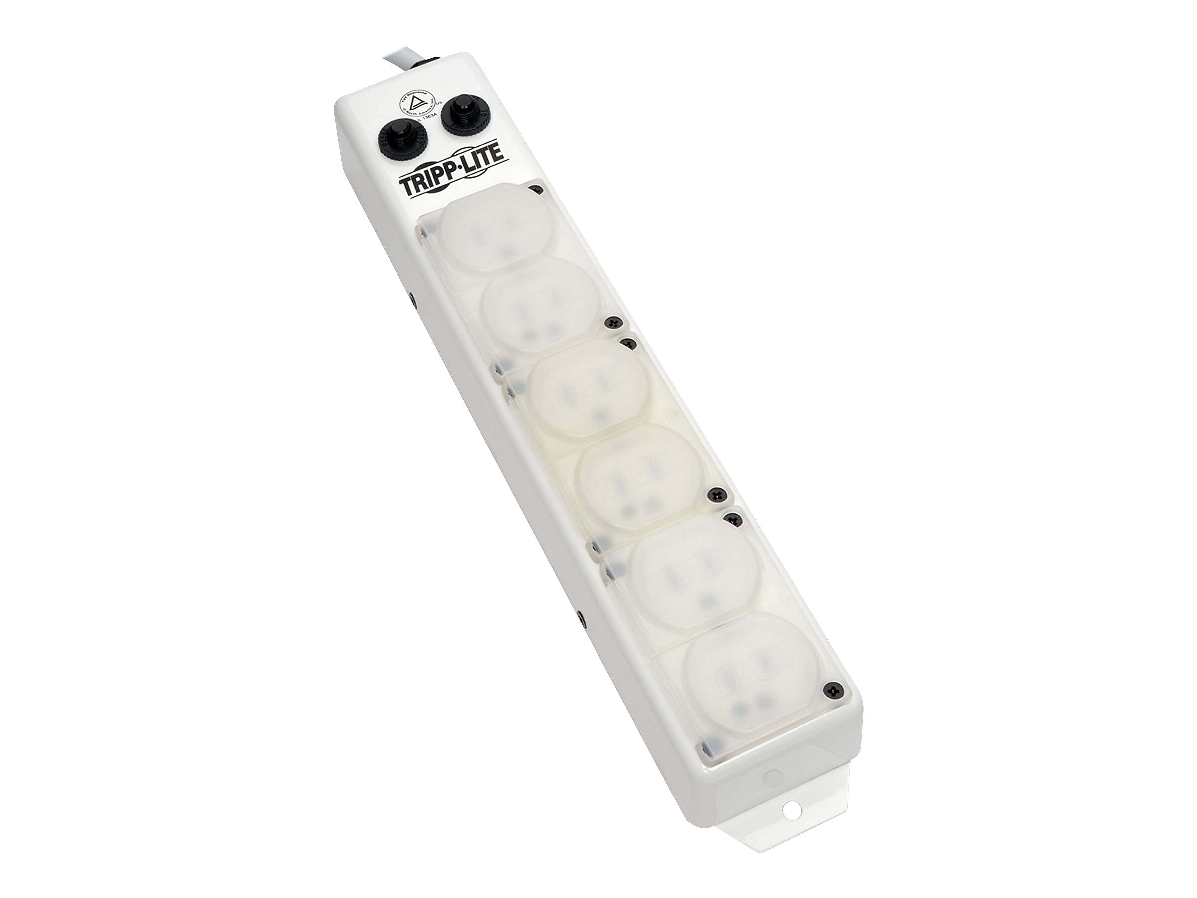 Tripp Lite Safe IT 6 Outlet Power Strip, 15', White (PS-615-HG-OEMRA)