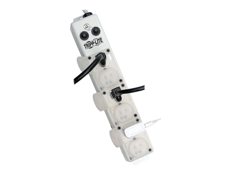 Tripp Lite Safe IT 6 Outlet Power Strip, 15', White (PS-615-HG-OEMRA)