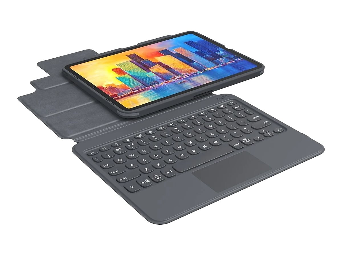 ZAGG Pro Keys Polycarbonate Keyboard Case & Folio for 10.2" iPad, Gray (103407640)