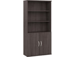 Bush Business Furniture Studio A 73"H 5-Shelf Bookcase with Adjustable Shelves, Storm Gray Laminated Wood (STA010SG)