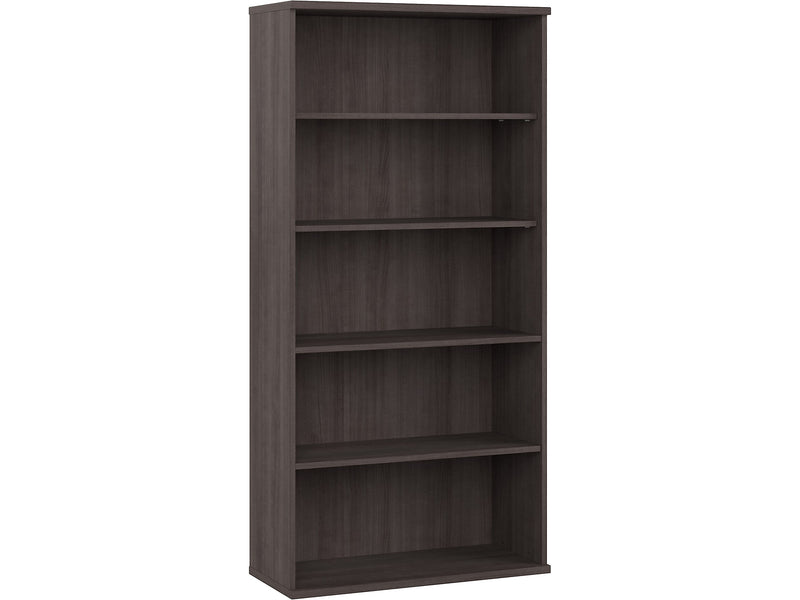 Bush Business Furniture Studio A 73"H 5-Shelf Bookcase with Adjustable Shelves, Storm Gray Laminated Wood (SDB7236SG-Z)