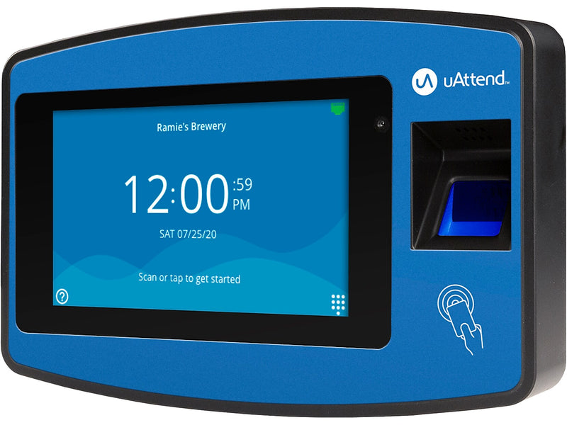 uAttend Biometric Fingerprint Time Clock System, Blue/Black (NX2500)
