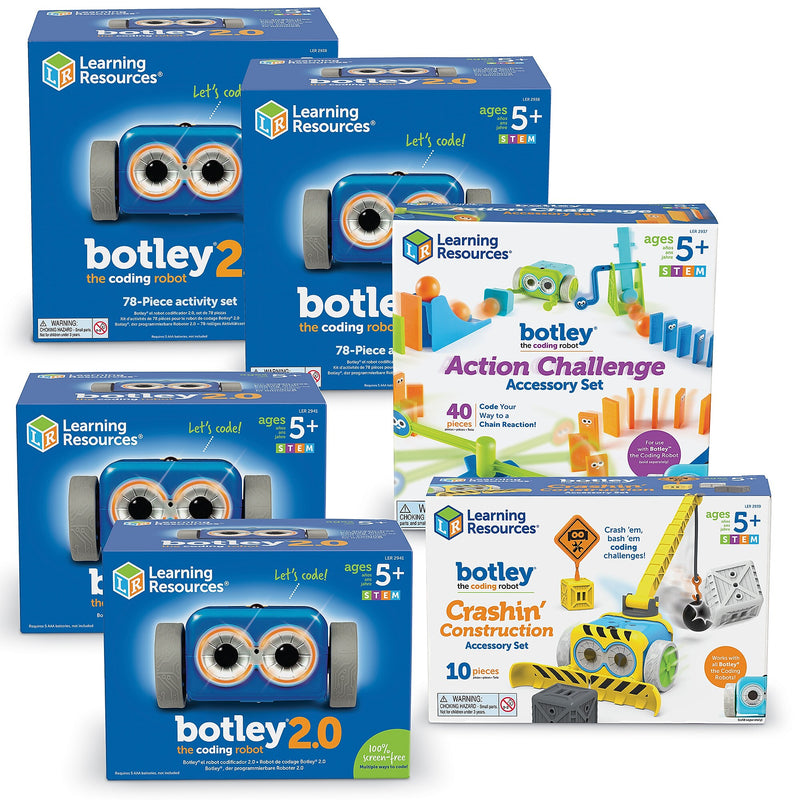 Learning Resources Botley 2.0 the Coding Robot, Blue, 40/Set (LER2948)