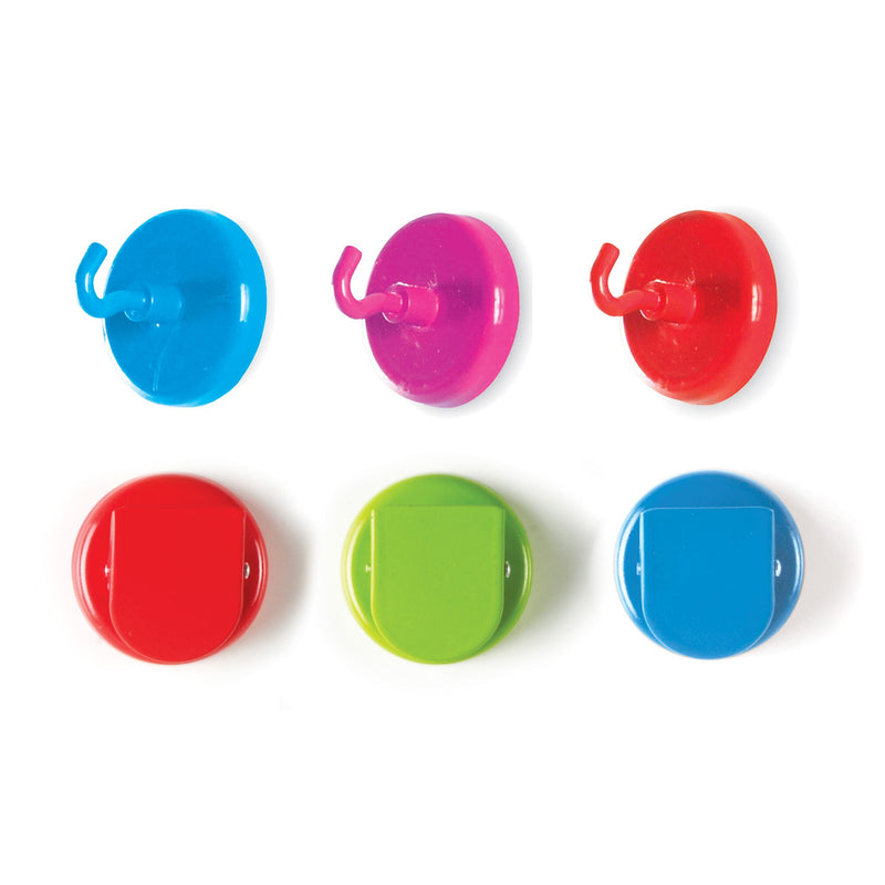 Learning Resources Super Strong Magnetic Clips and Hooks, Assorted Colors, 6/Pack (LER2691)