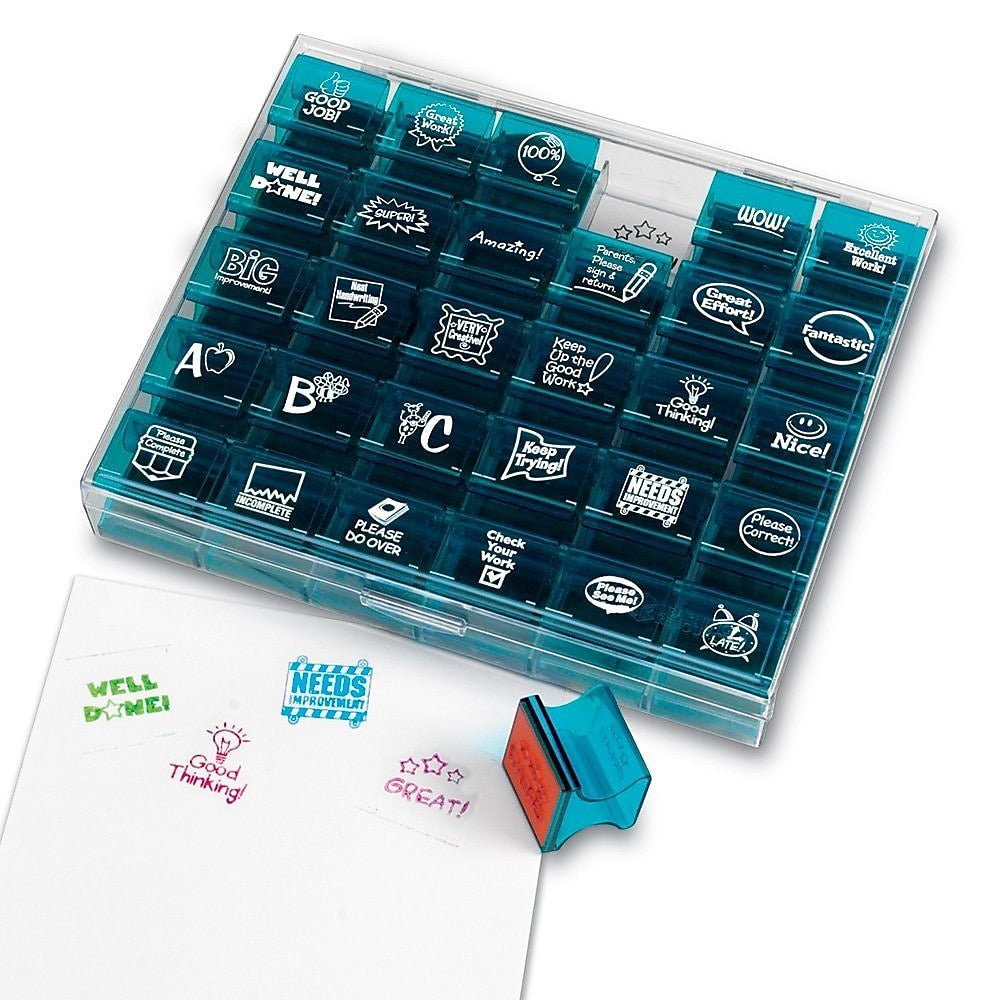 Learning Resources Jumbo Illustrated Teacher Stamps, 1.5" x 1.5", 30/Set (LER0678)