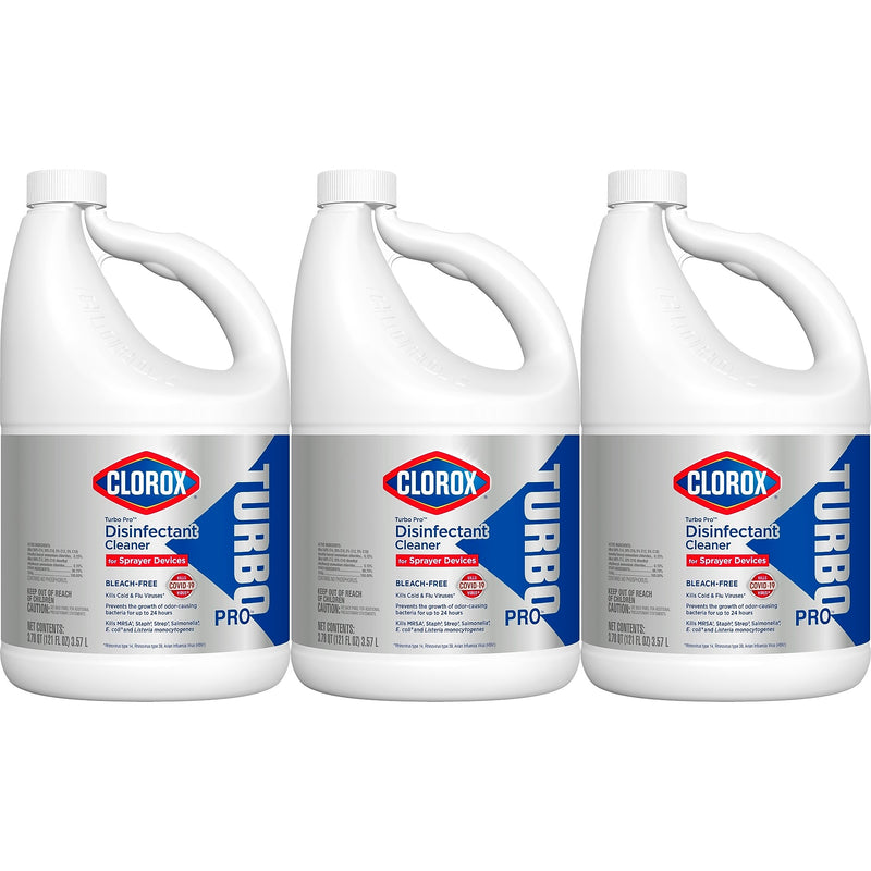 Clorox Turbo Pro All-Purpose Cleaners & Spray Disinfectant, Unscented, 121 oz., 3/Carton (60091CT)