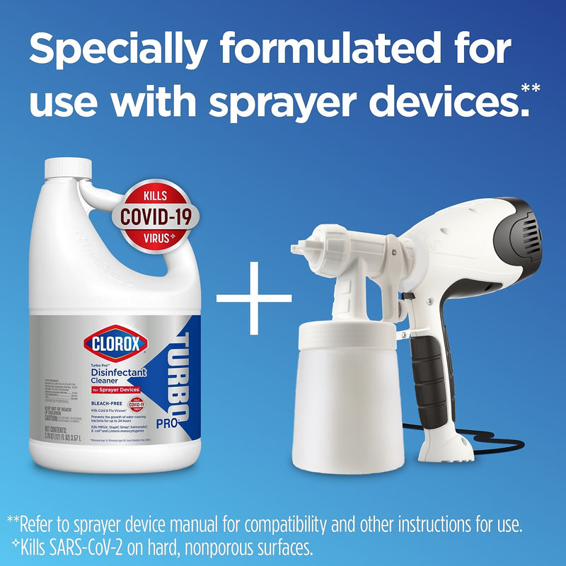 Clorox Turbo Pro All-Purpose Cleaners & Spray Disinfectant, Unscented, 121 oz., 3/Carton (60091CT)